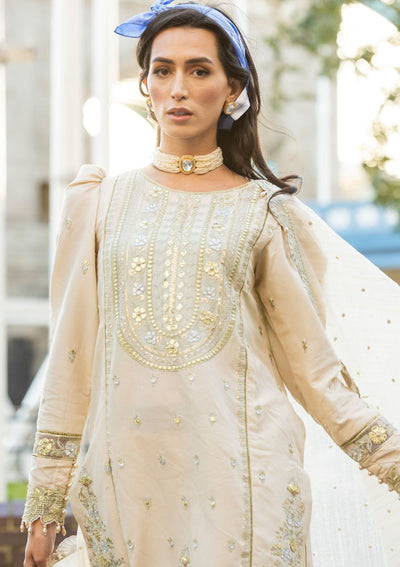 Meem | Luxury Eid Lawn 24 | MD-04 LIGHT SKIN -  Meem Luxury - Original Designer Dress - House of Maryam