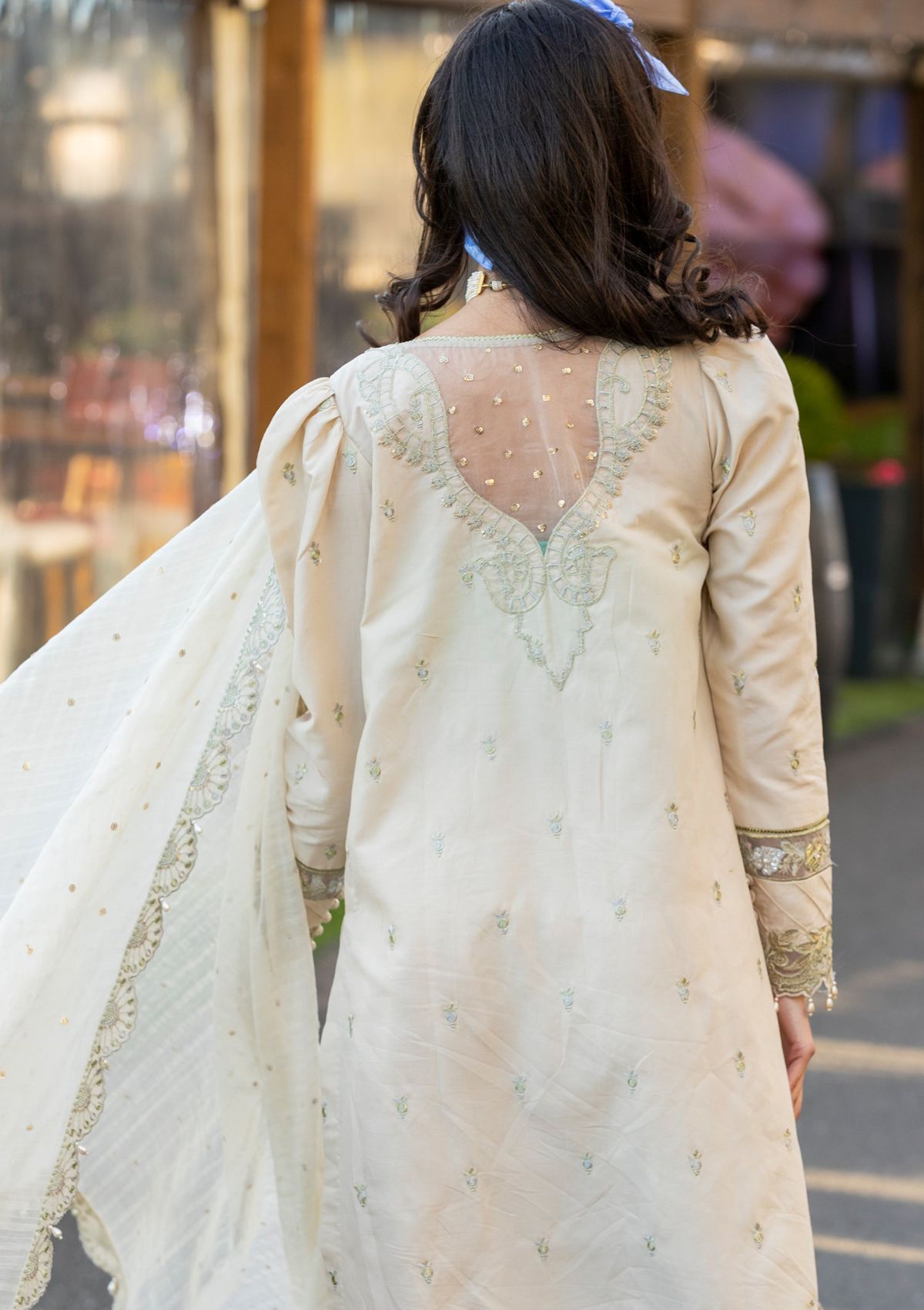 Meem | Luxury Eid Lawn 24 | MD-04 LIGHT SKIN -  Meem Luxury - Original Designer Dress - House of Maryam