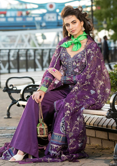 Meem | Luxury Eid Lawn 24 | MD-06 PURPLE -  Meem Luxury - Original Designer Dress - House of Maryam