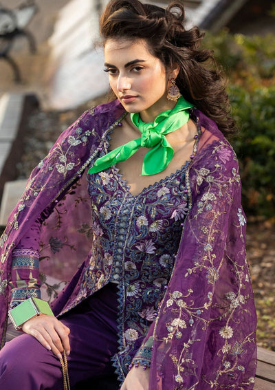 Meem | Luxury Eid Lawn 24 | MD-06 PURPLE -  Meem Luxury - Original Designer Dress - House of Maryam