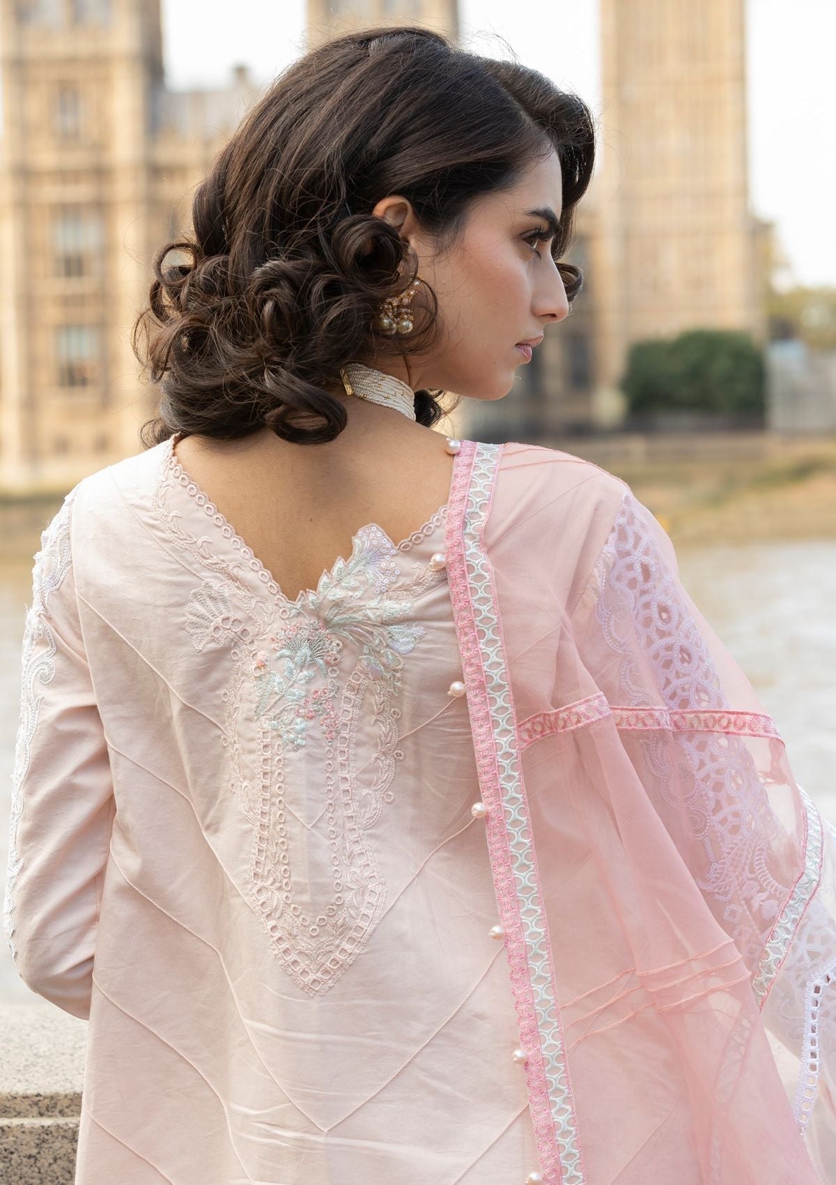 Meem | Luxury Eid Lawn 24 | MD-02 LIGHT PINK -  Meem Luxury - Original Designer Dress - House of Maryam