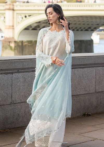 Meem | Luxury Eid Lawn 24 | MD-07 BLUE -  Meem Luxury - Original Designer Dress - House of Maryam