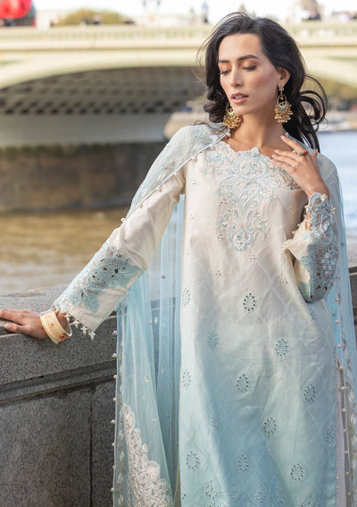 Meem | Luxury Eid Lawn 24 | MD-07 BLUE -  Meem Luxury - Original Designer Dress - House of Maryam