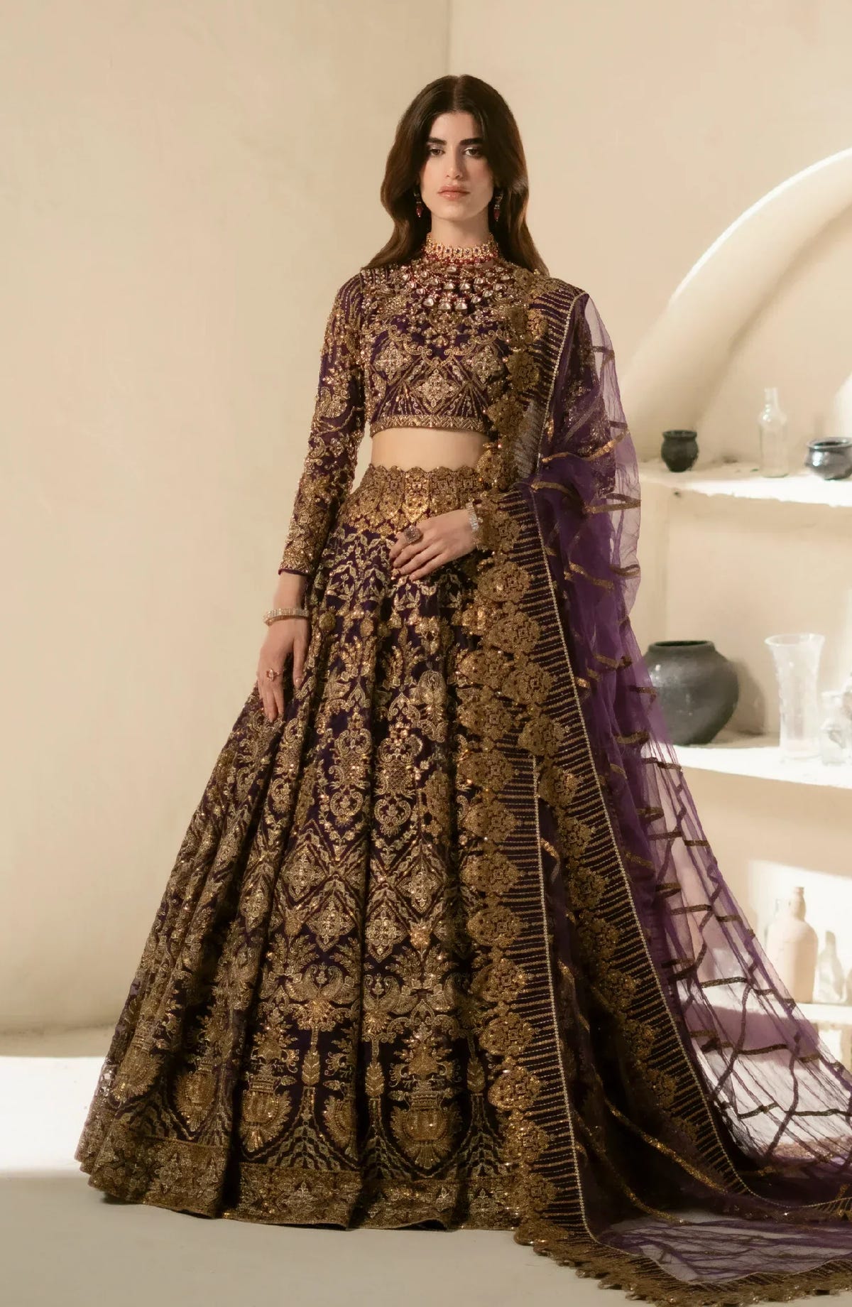 Maryum N Maria | Mehr o Maah Bridals | MW23-538-Nour -  Maryum N Maria Bridal - Original Designer Dress - House of Maryam