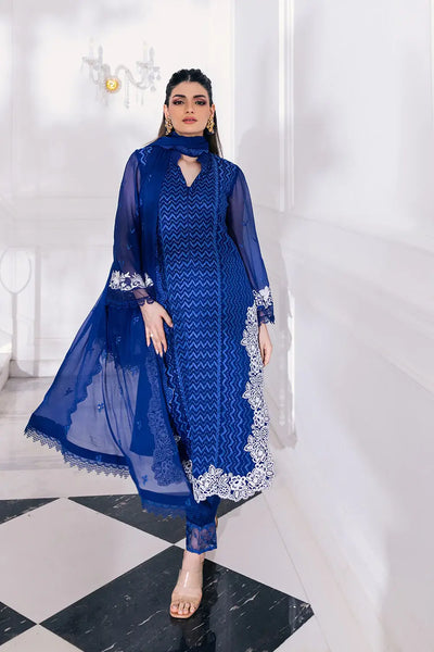 Azure | Embroidered Ensembles 23 | Mellow Breeze -  Azure Formal - Original Designer Dress - House of Maryam