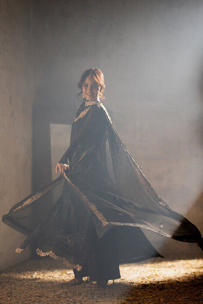 Azure | Ensembles Embroidered Formals | Midnight Veil -  Azure Ladies Clothes - Original Designer Dress - House of Maryam