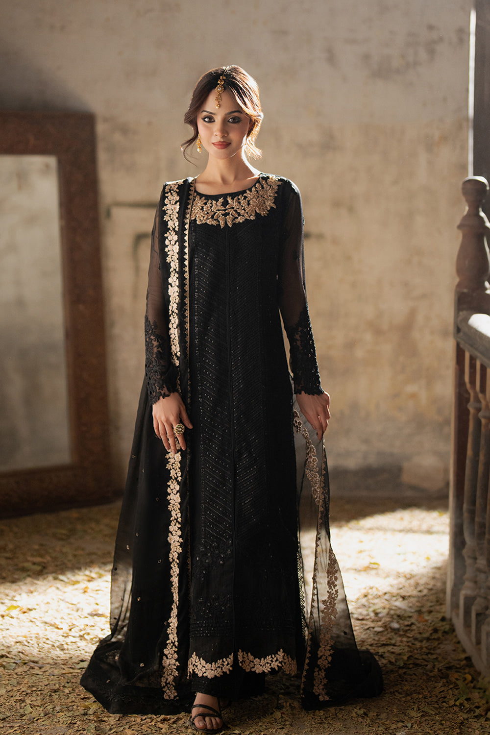 Azure | Ensembles Embroidered Formals | Midnight Veil -  Azure Ladies Clothes - Original Designer Dress - House of Maryam