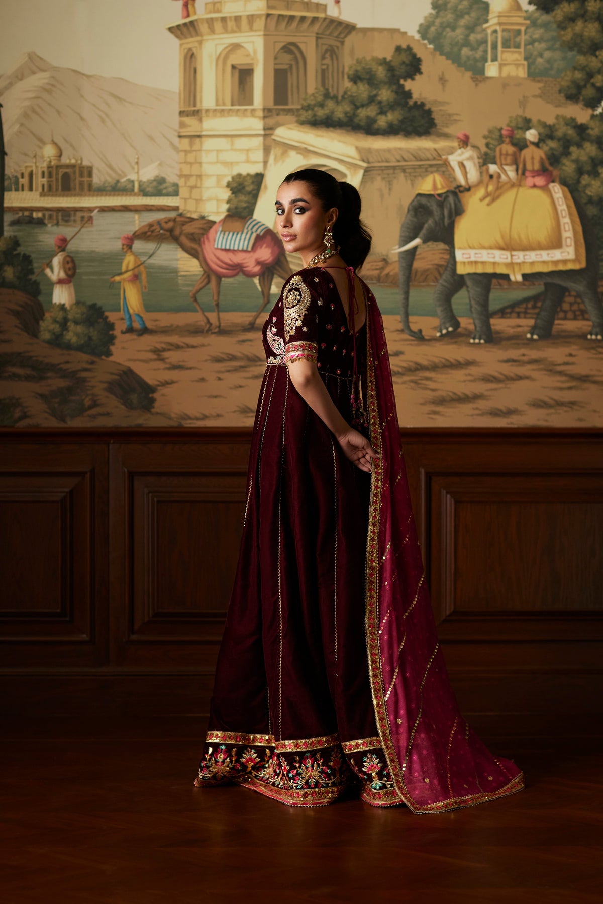 Mina Hassan | Velvet Luxe |  Daaniya -  Mina Hassan Ladies Clothes - Original Designer Dress - House of Maryam