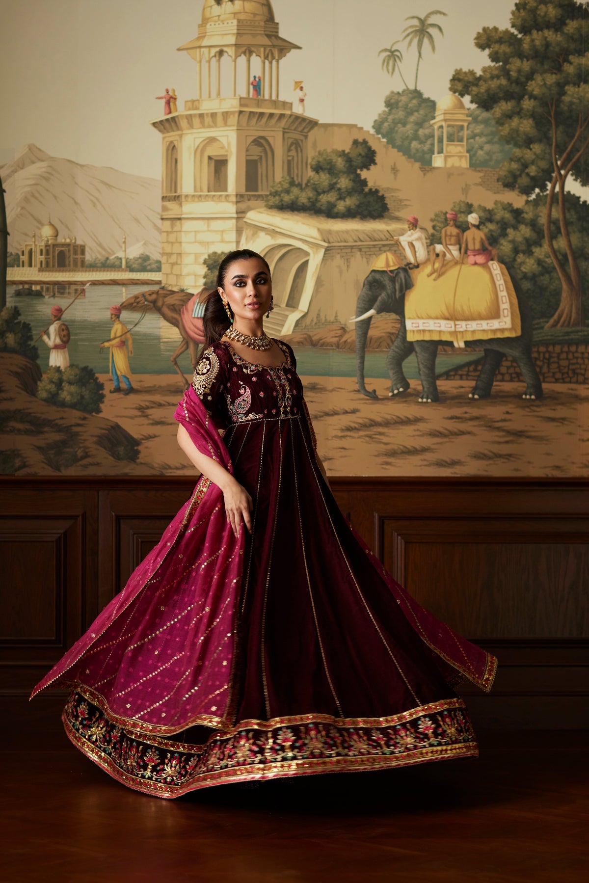 Mina Hassan | Velvet Luxe |  Daaniya -  Mina Hassan Ladies Clothes - Original Designer Dress - House of Maryam