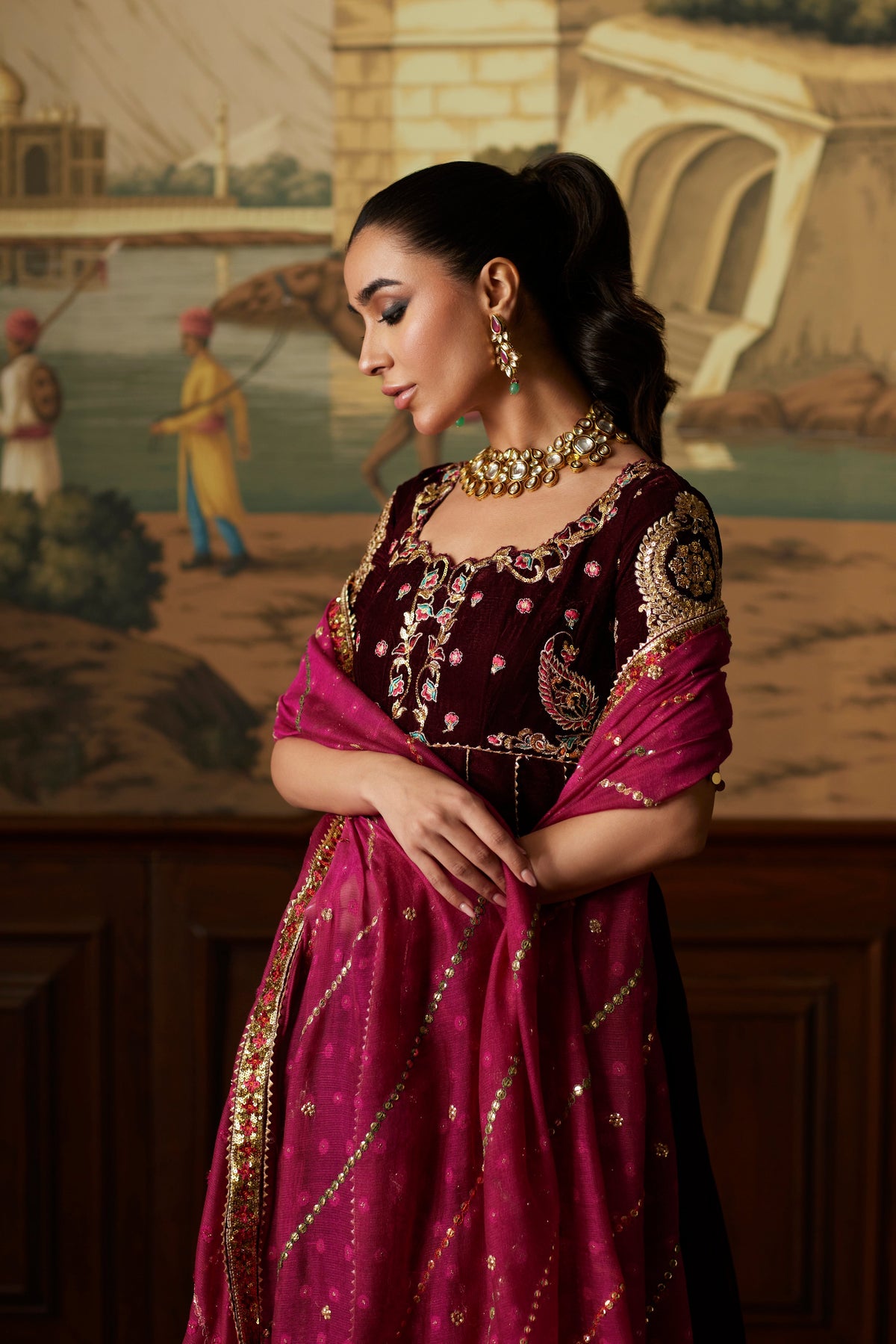 Mina Hassan | Velvet Luxe |  Daaniya -  Mina Hassan Ladies Clothes - Original Designer Dress - House of Maryam