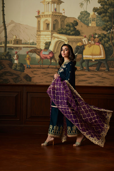 Mina Hassan | Velvet Luxe |  Amani -  Mina Hassan Ladies Clothes - Original Designer Dress - House of Maryam