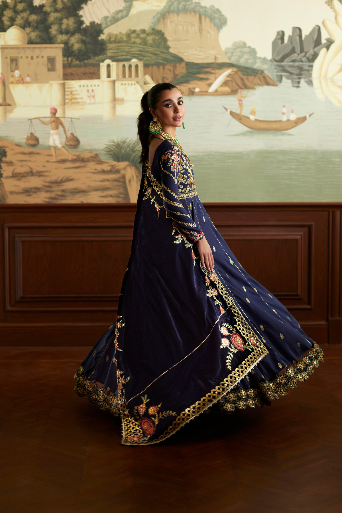 Mina Hassan | Velvet Luxe |  Raniya -  Mina Hassan Ladies Clothes - Original Designer Dress - House of Maryam