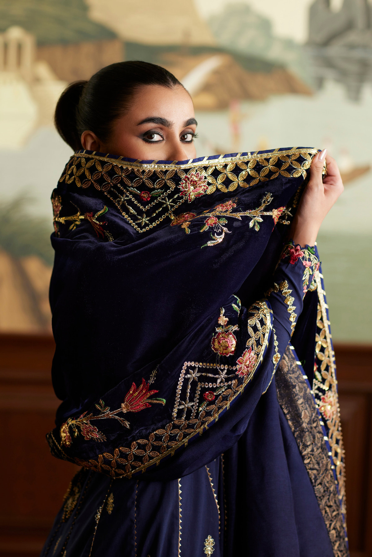 Mina Hassan | Velvet Luxe |  Raniya -  Mina Hassan Ladies Clothes - Original Designer Dress - House of Maryam