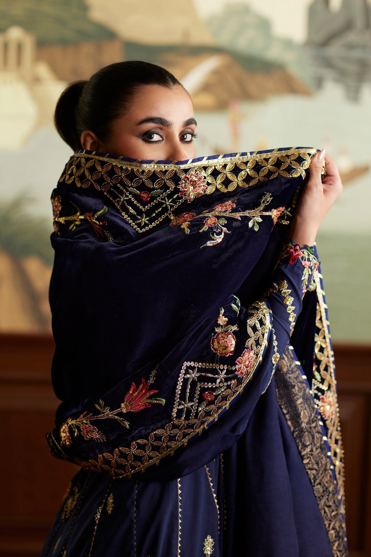 Mina Hassan | Velvet Luxe |  Raniya -  Mina Hassan Ladies Clothes - Original Designer Dress - House of Maryam