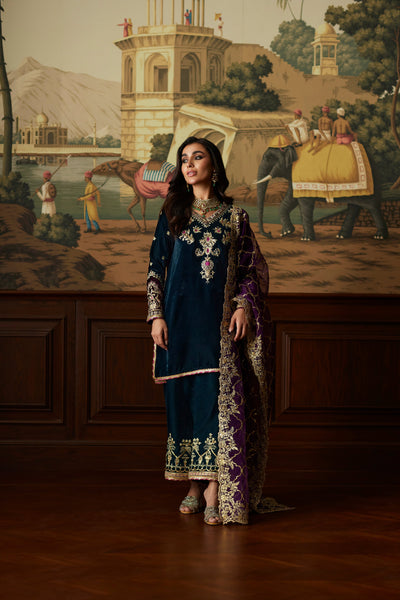 Mina Hassan | Velvet Luxe |  Amani -  Mina Hassan Ladies Clothes - Original Designer Dress - House of Maryam
