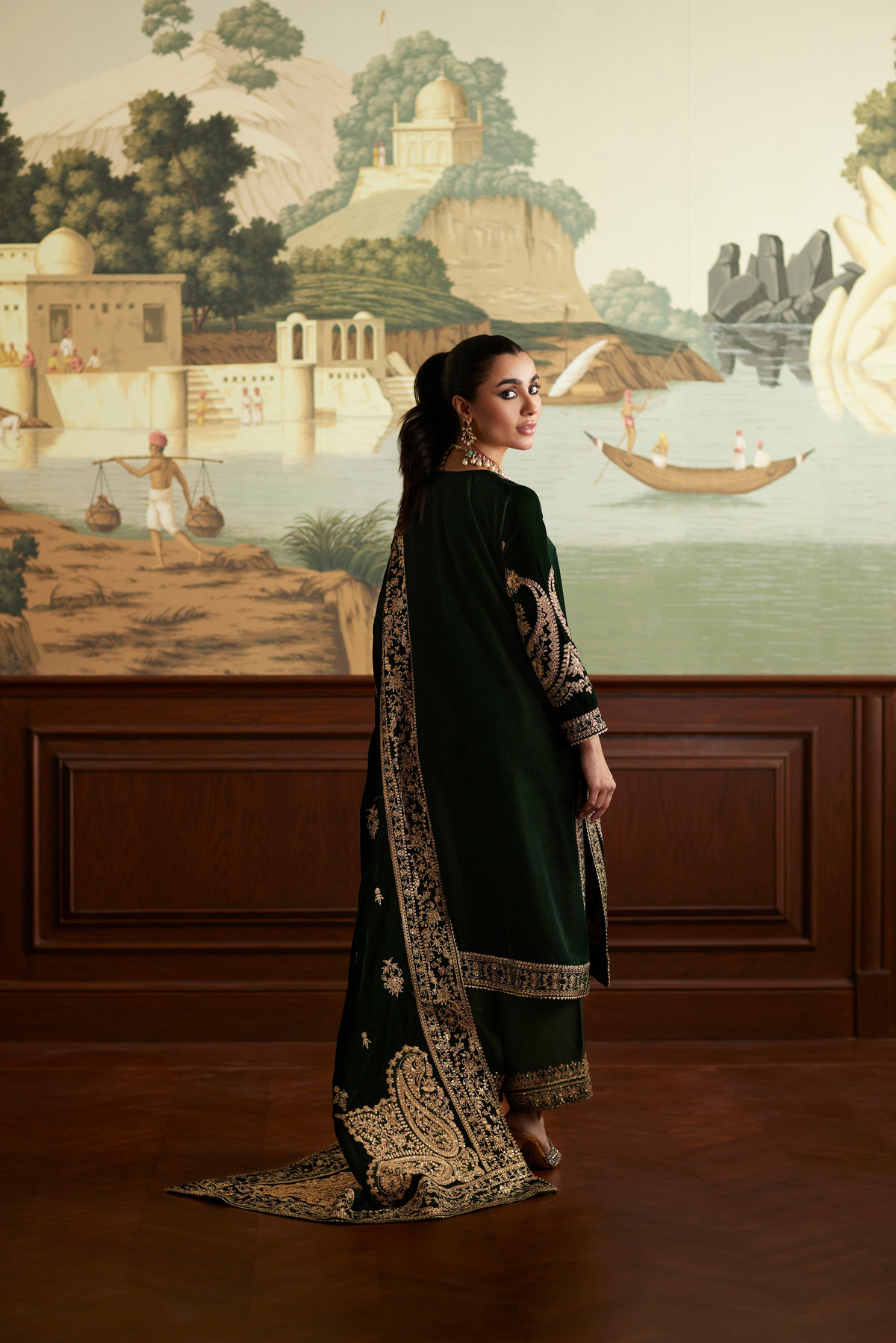 Mina Hassan | Velvet Luxe | Zehra -  Mina Hassan Ladies Clothes - Original Designer Dress - House of Maryam