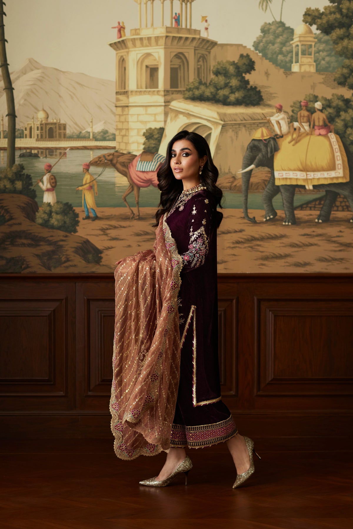 Mina Hassan | Velvet Luxe |  Ayesha -  Mina Hassan Ladies Clothes - Original Designer Dress - House of Maryam