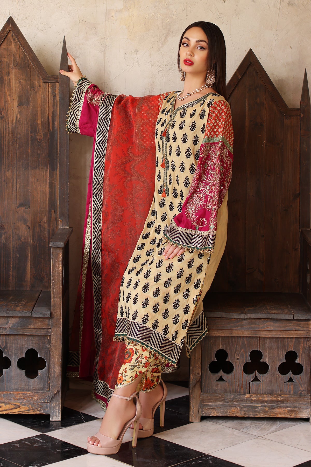 Mina Kashif | Festive Lawn | Amani -  Mina Kashif Luxury - Original Designer Dress - House of Maryam
