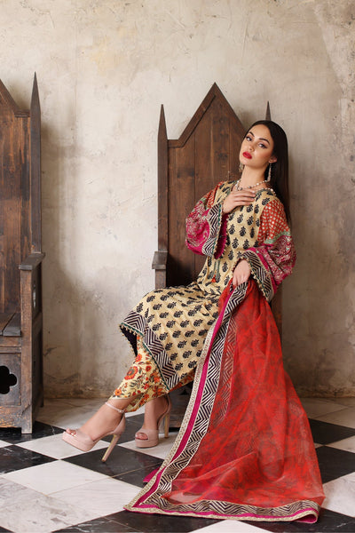 Mina Kashif | Festive Lawn | Amani -  Mina Kashif Luxury - Original Designer Dress - House of Maryam
