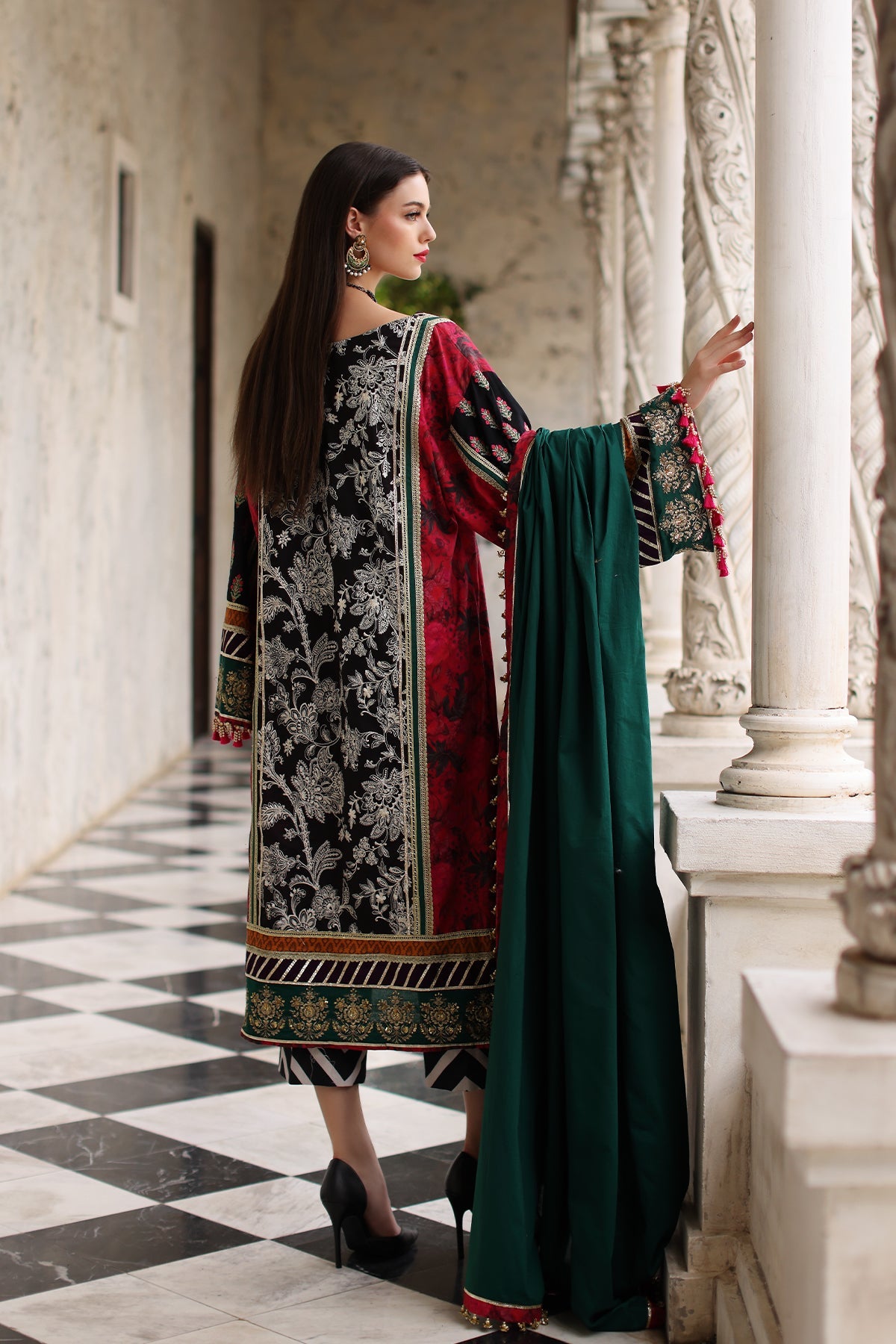 Mina Kashif | Festive Lawn | Karine -  Mina Kashif Luxury - Original Designer Dress - House of Maryam