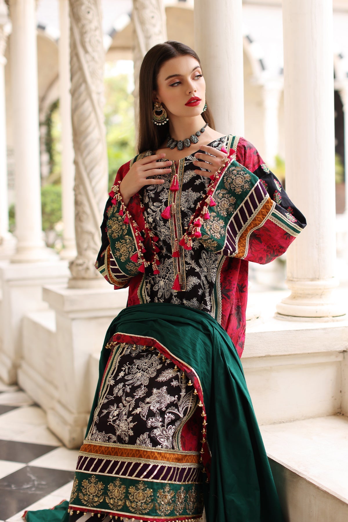 Mina Kashif | Festive Lawn | Karine -  Mina Kashif Luxury - Original Designer Dress - House of Maryam