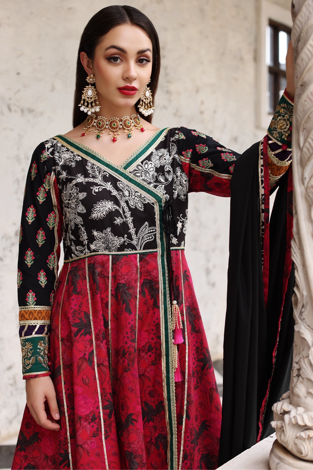 Mina Kashif | Festive Lawn | Anarkali -  Mina Kashif Luxury - Original Designer Dress - House of Maryam