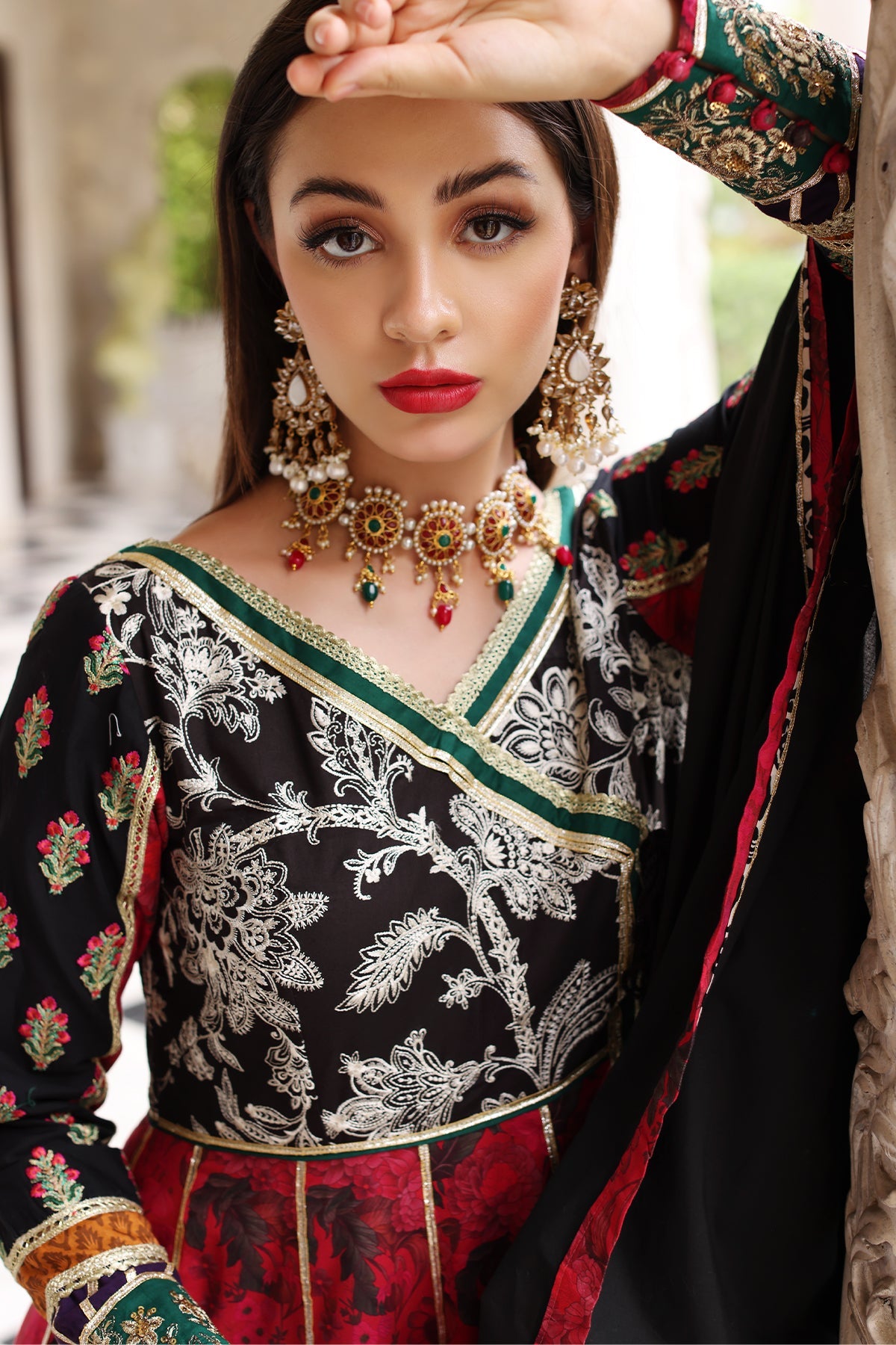 Mina Kashif | Festive Lawn | Anarkali -  Mina Kashif Luxury - Original Designer Dress - House of Maryam