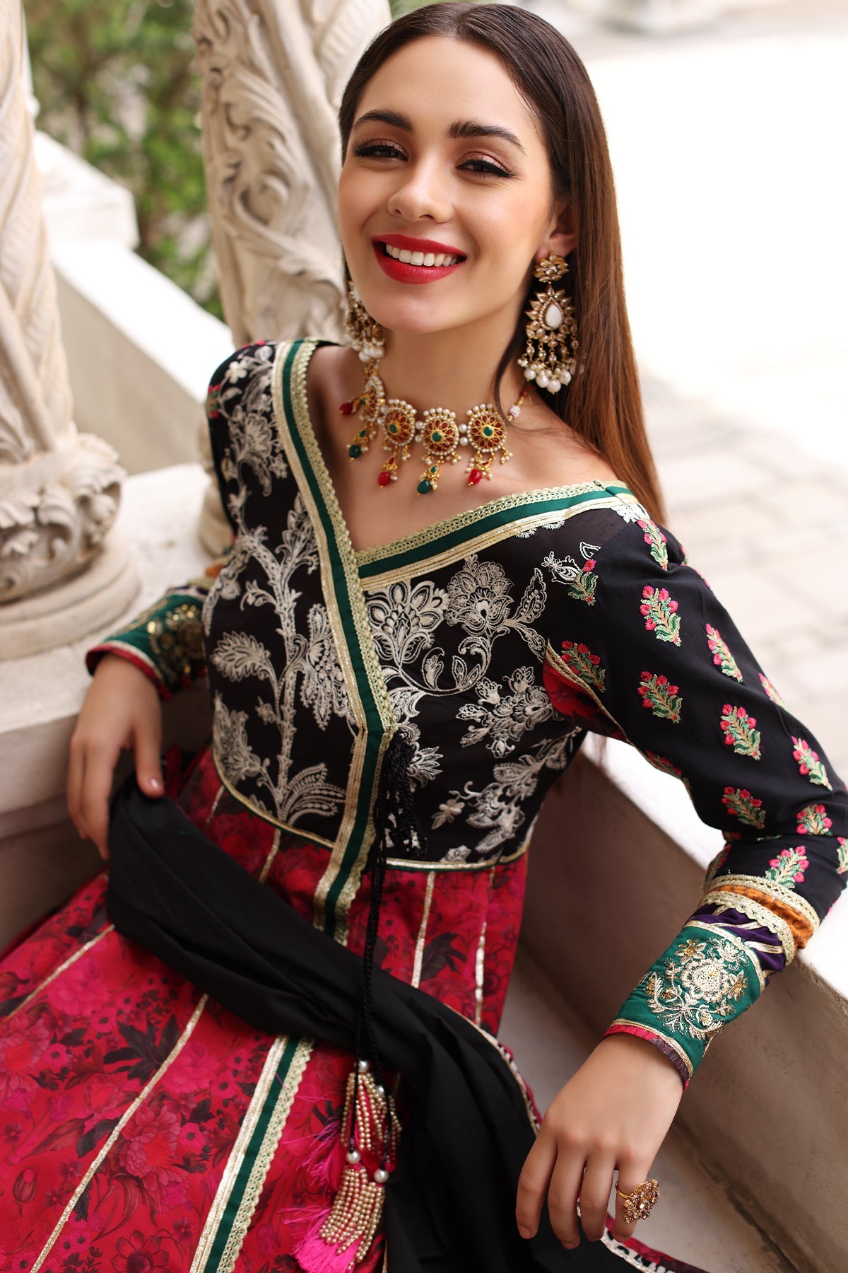 Mina Kashif | Festive Lawn | Anarkali -  Mina Kashif Luxury - Original Designer Dress - House of Maryam