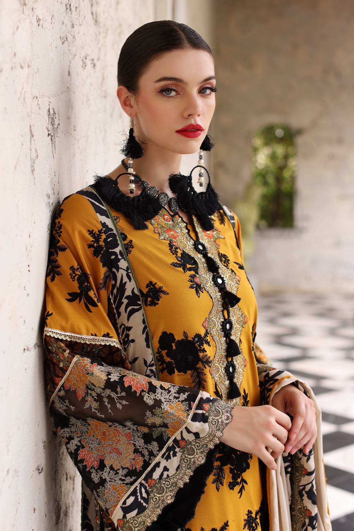 Mina Kashif | Festive Lawn | Leyla -  Mina Kashif Luxury - Original Designer Dress - House of Maryam