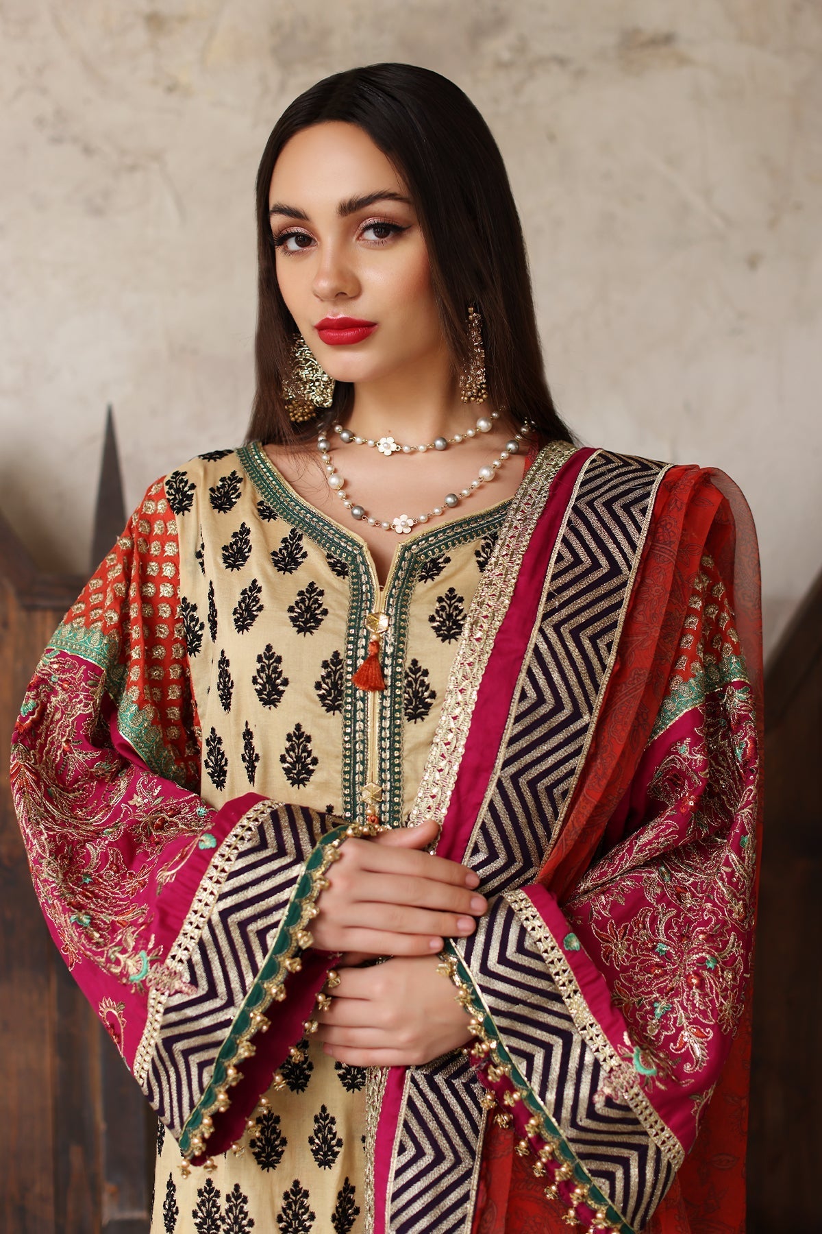 Mina Kashif | Festive Lawn | Amani -  Mina Kashif Luxury - Original Designer Dress - House of Maryam
