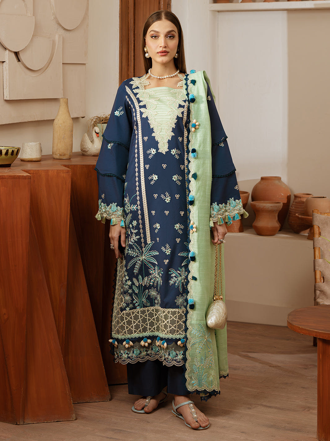 Mahnur | Florence Luxury Lawn 25 | MIRAAL -  Mahnur Ladies Clothes - Original Designer Dress - House of Maryam