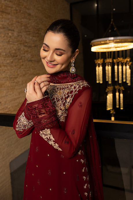 Azure | Embroidered Chiffon Collection | Mookaite -  Sobia Nazir Luxury - Original Designer Dress - House of Maryam