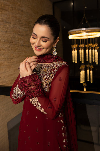 Azure | Embroidered Chiffon Collection | Mookaite -  Sobia Nazir Luxury - Original Designer Dress - House of Maryam