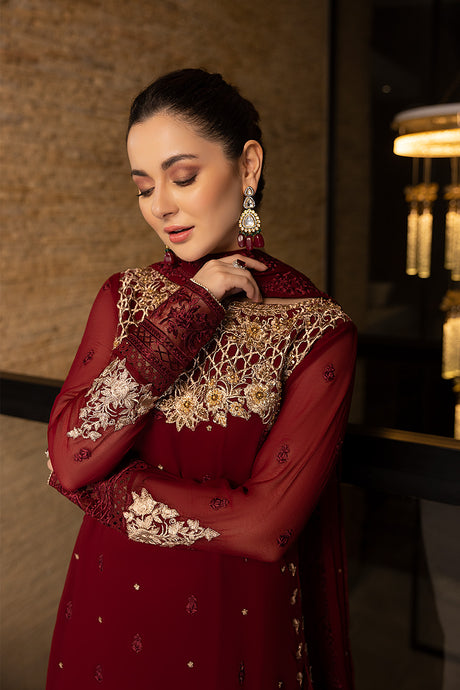 Azure | Embroidered Chiffon Collection | Mookaite by Designer Sobia Nazir - House of Maryam - Pakistani Designer Ethnic Wear in {{ shop.shopifyCountryName }}