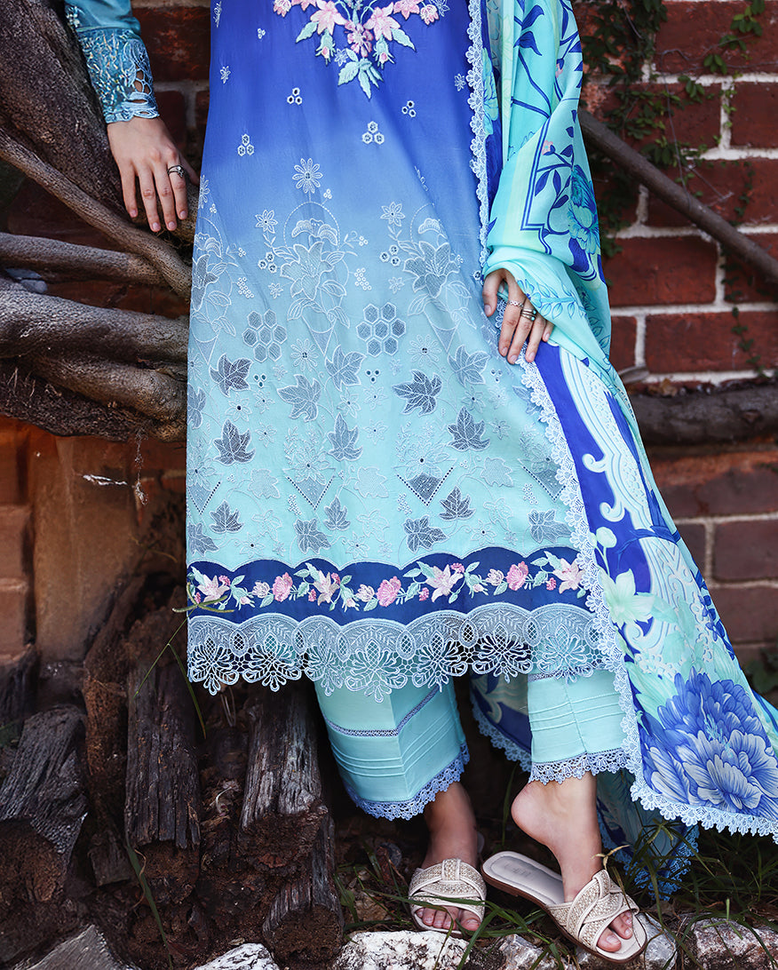Mushq | Solace Ombre Chikankari | Moonlit Ease-3