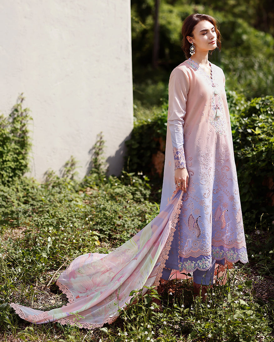 Mushq | Solace Ombre Chikankari | Morning Veil-2
