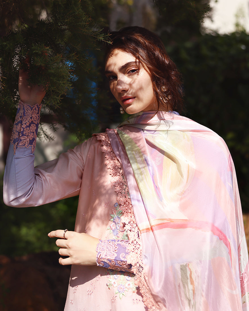 Mushq | Solace Ombre Chikankari | Morning Veil, image 4