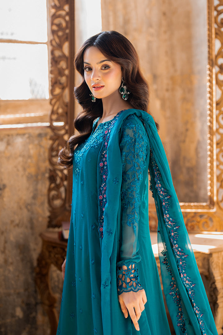 Azure | Ensembles Embroidered Formals | Mystic Teal -  Azure Ladies Clothes - Original Designer Dress - House of Maryam