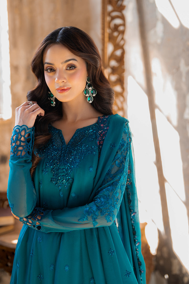 Azure | Ensembles Embroidered Formals | Mystic Teal -  Azure Ladies Clothes - Original Designer Dress - House of Maryam
