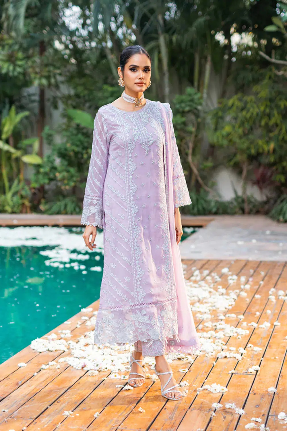 Azure | Embroidered Formals | Mystique Swan -  Azure Formal - Original Designer Dress - House of Maryam