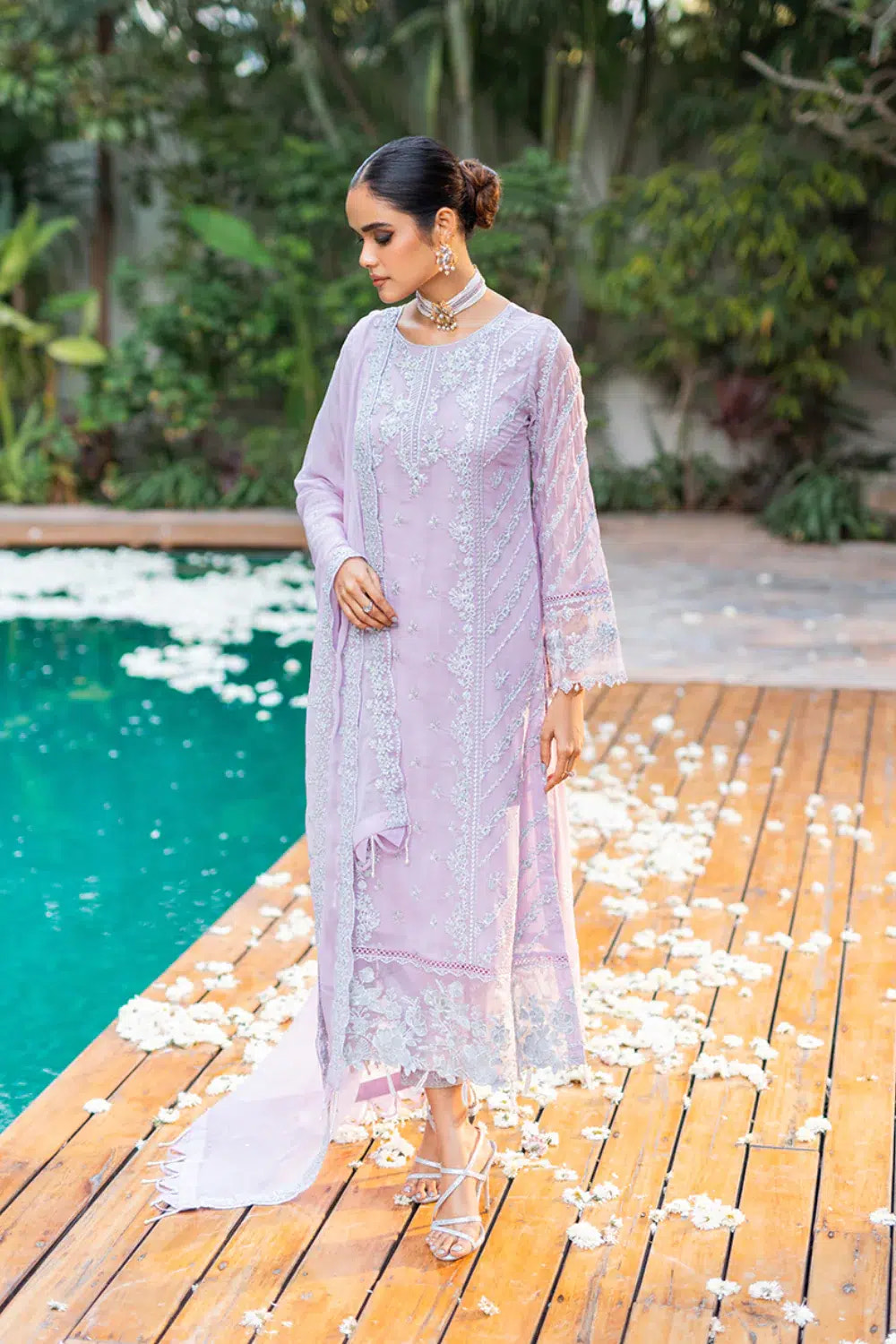 Azure | Embroidered Formals | Mystique Swan -  Azure Formal - Original Designer Dress - House of Maryam