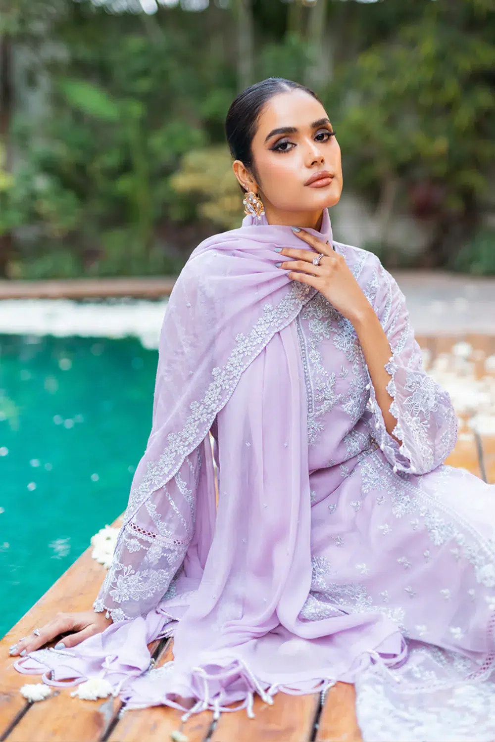 Azure | Embroidered Formals | Mystique Swan -  Azure Formal - Original Designer Dress - House of Maryam