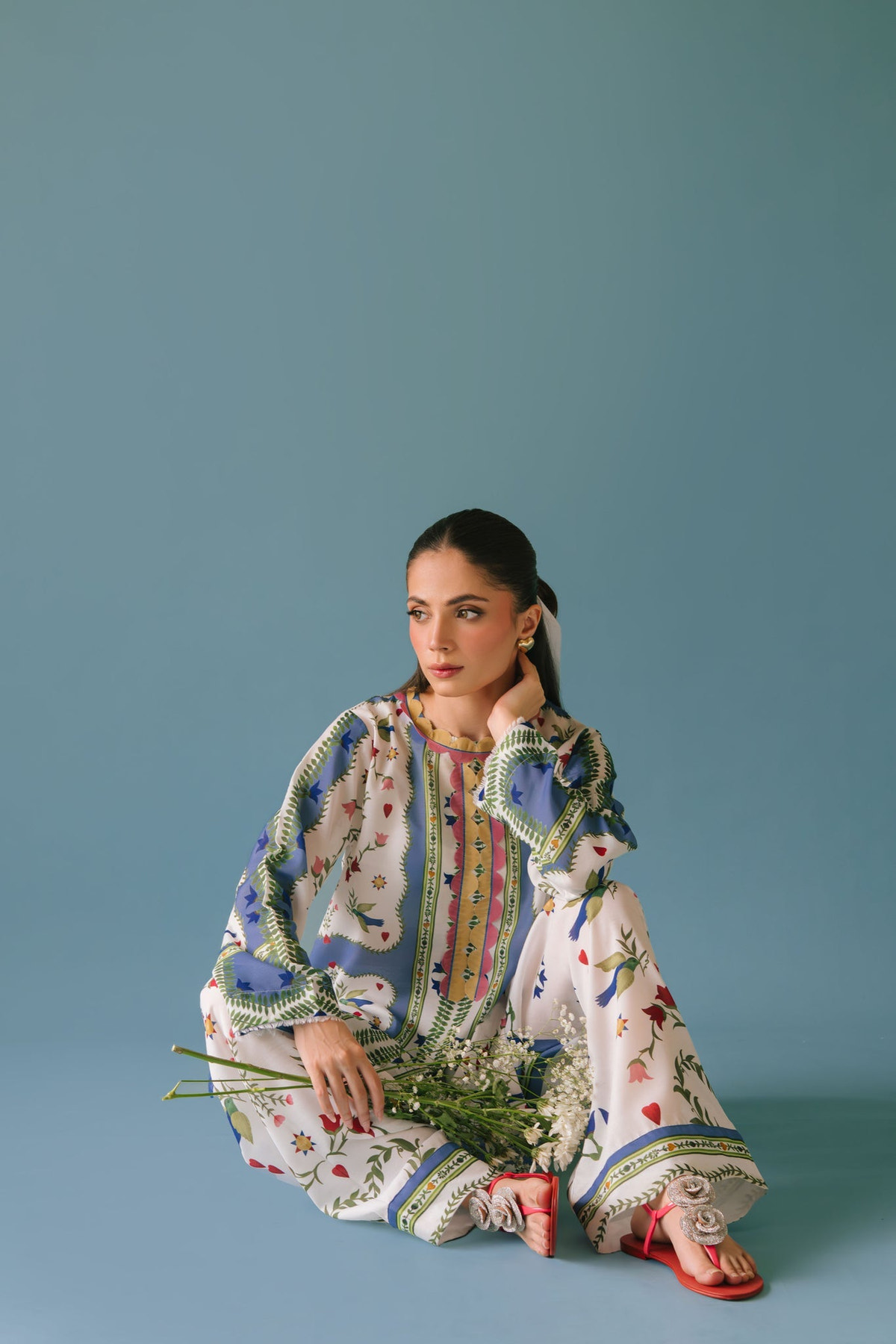 Sammy K | Lawn Pret 25 | flower bud -  Sammy K Ladies Clothes - Original Designer Dress - House of Maryam