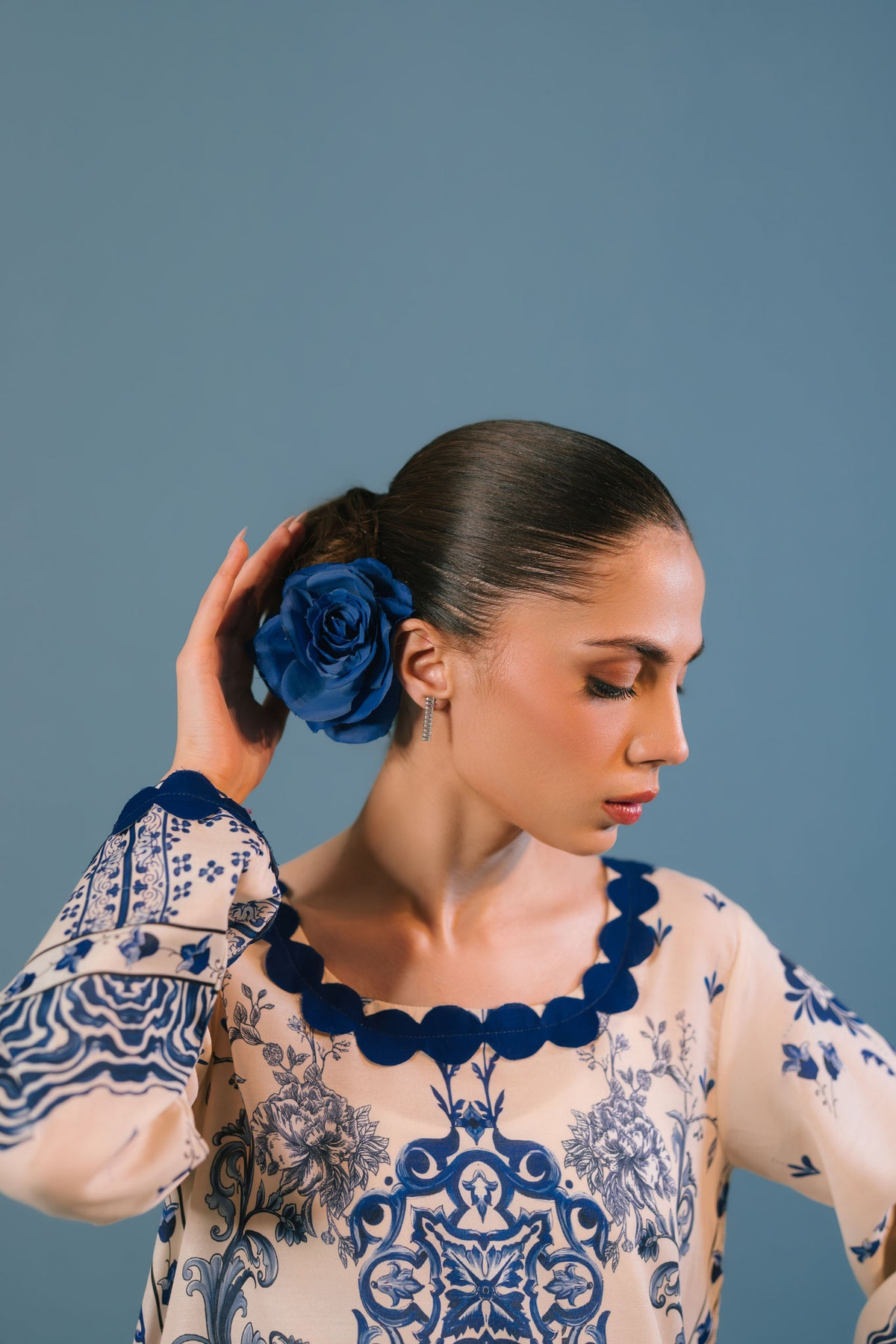 Sammy K | Lawn Pret 25 | Blue Bell -  Sammy K Ladies Clothes - Original Designer Dress - House of Maryam