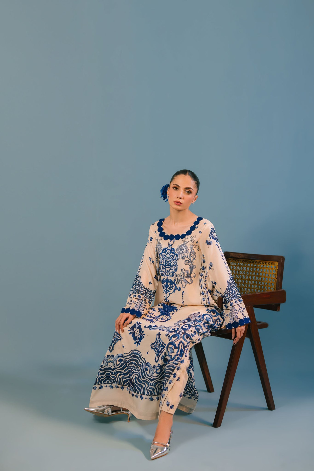 Sammy K | Lawn Pret 25 | Blue Bell -  Sammy K Ladies Clothes - Original Designer Dress - House of Maryam