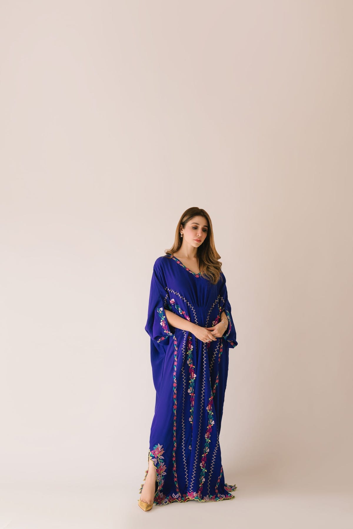 Sammy K | Aadat Festive Edition | Blue Bell Caftan -  Sammy K Ladies Clothes - Original Designer Dress - House of Maryam