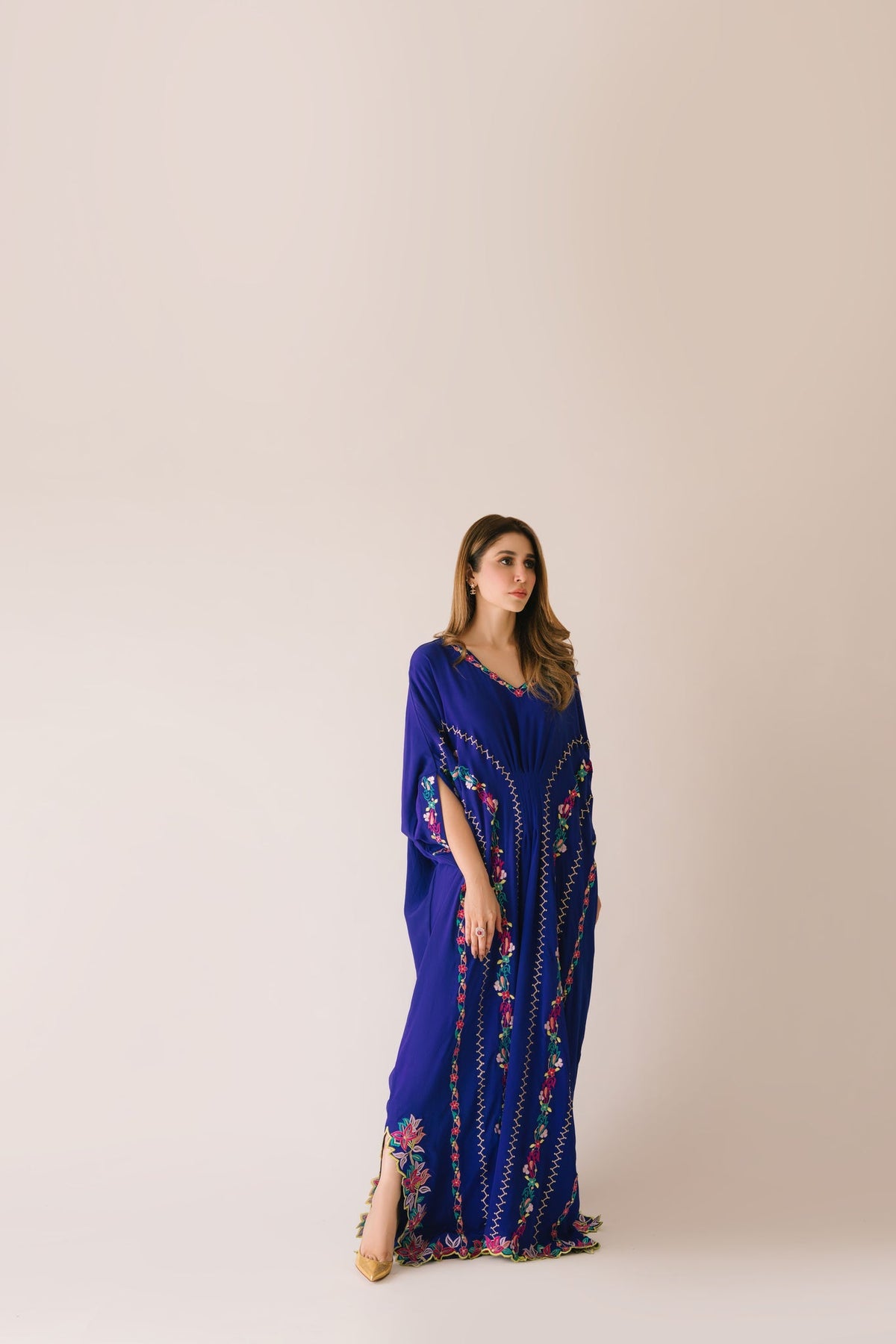 Sammy K | Aadat Festive Edition | Blue Bell Caftan -  Sammy K Ladies Clothes - Original Designer Dress - House of Maryam