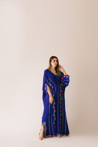 Sammy K | Aadat Festive Edition | Blue Bell Caftan -  Sammy K Ladies Clothes - Original Designer Dress - House of Maryam