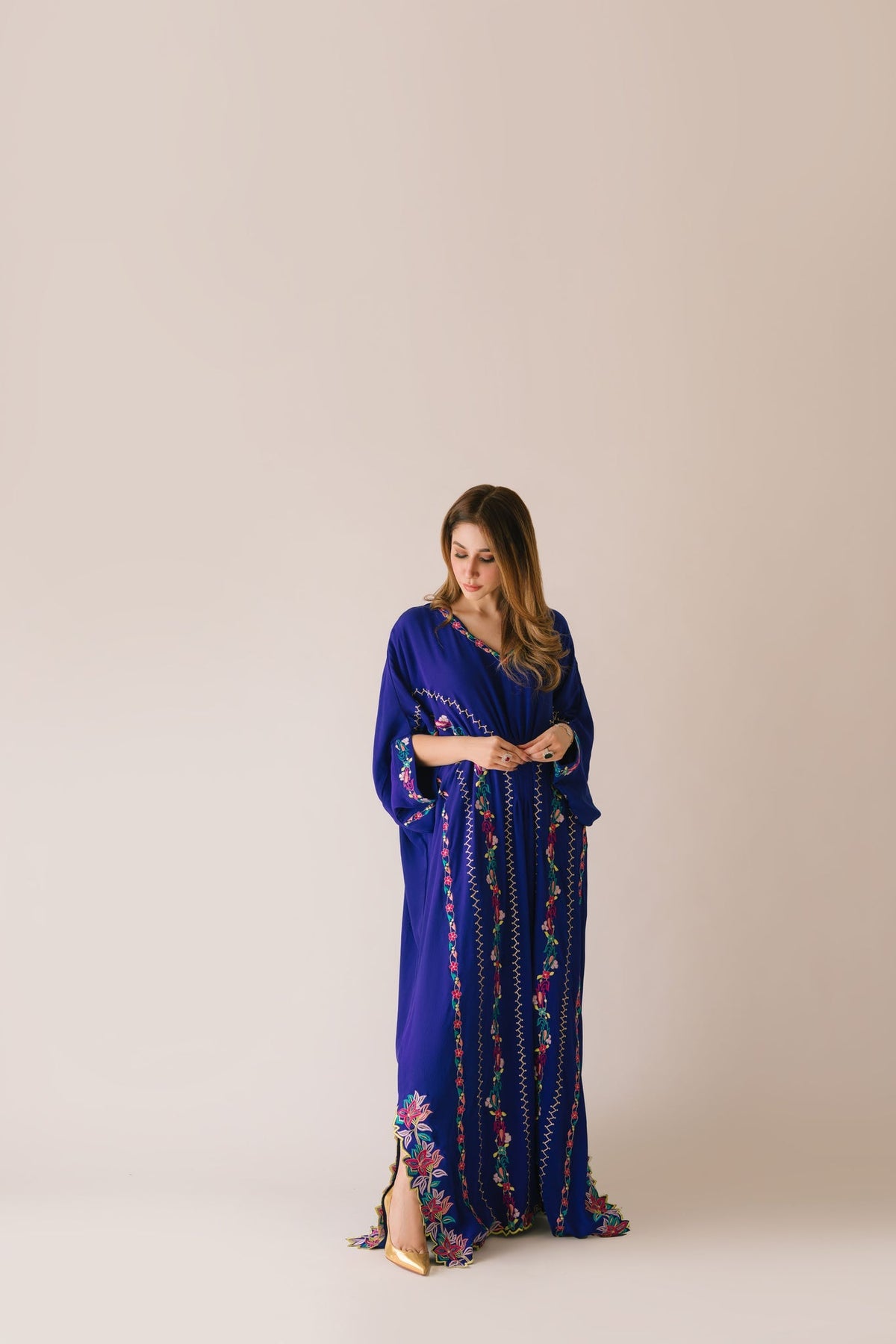 Sammy K | Aadat Festive Edition | Blue Bell Caftan -  Sammy K Ladies Clothes - Original Designer Dress - House of Maryam
