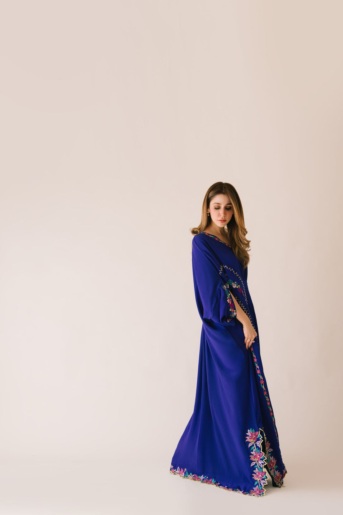 Sammy K | Aadat Festive Edition | Blue Bell Caftan -  Sammy K Ladies Clothes - Original Designer Dress - House of Maryam